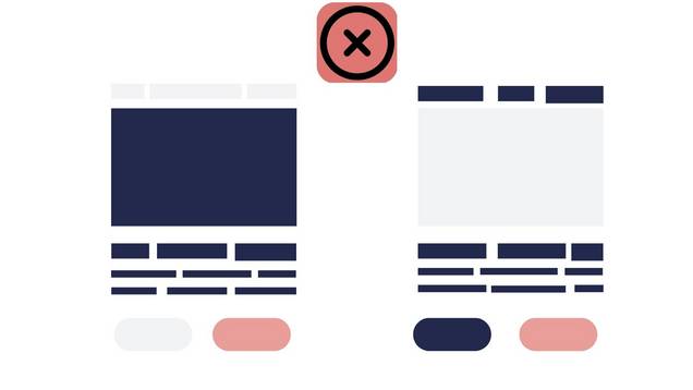 Visuelle Hierarchie: Ein Beispiel dafür wie es nicht gemacht werden sollte.