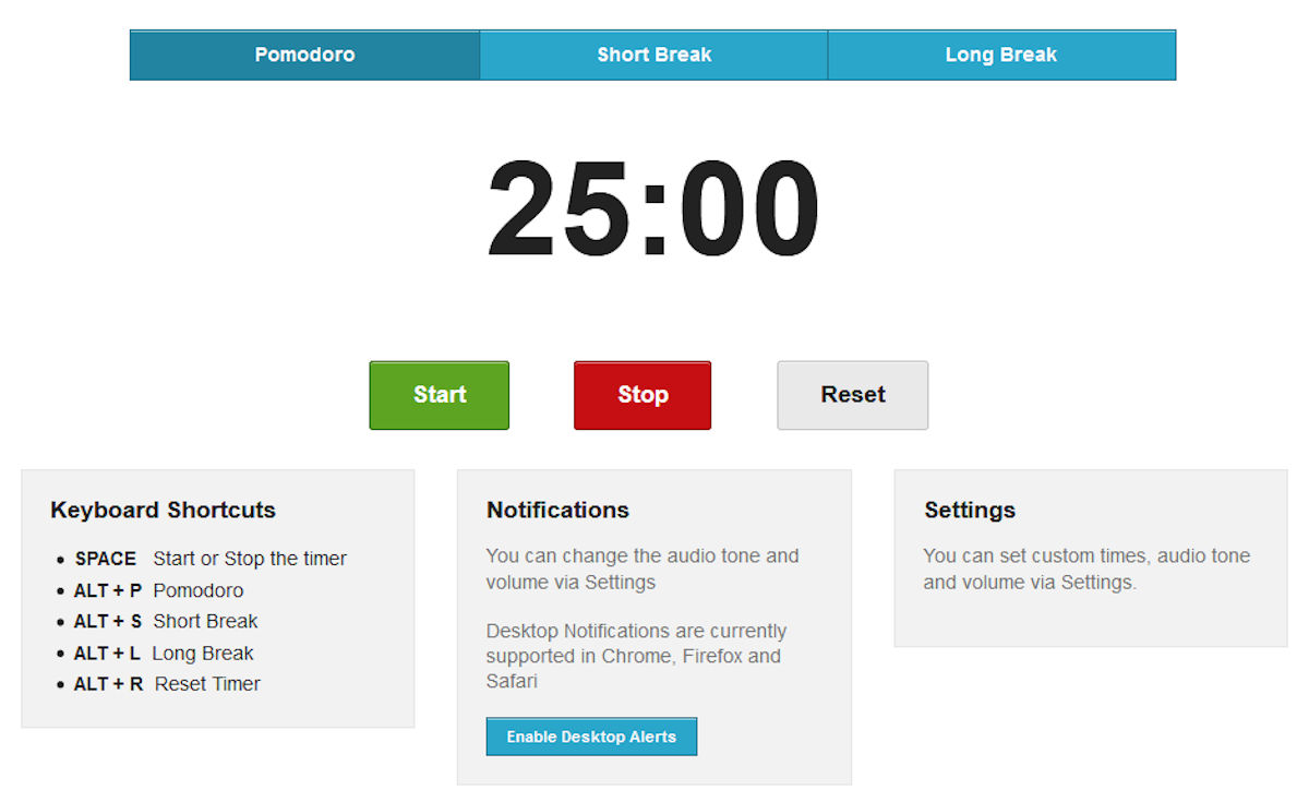 Informationen filtern TomatoTimer