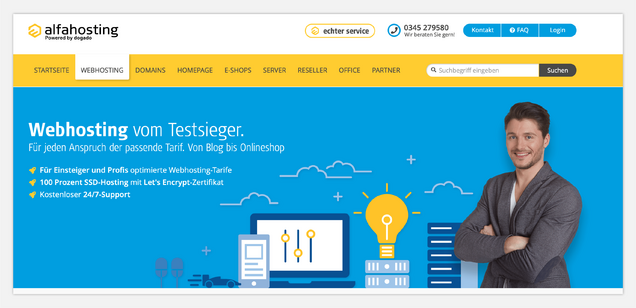Alfahosting testen Screenshot Alfahosting