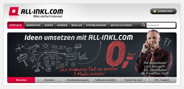 All-inkl testen All-inkl Webhosting