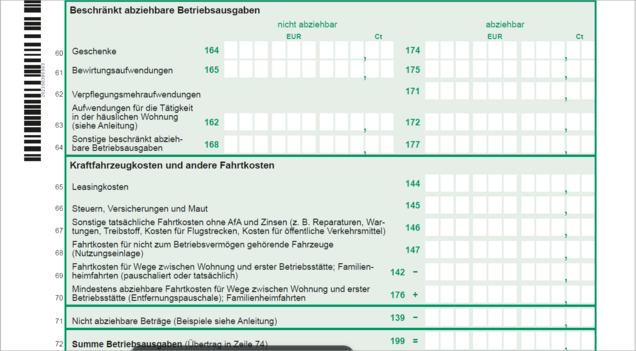Teil 4: Beschränkt abziehbare Ausgaben + Fahrtkosten Anlage EÜR 2023: Beschränkt abziehbare Ausgaben + Fahrtkosten