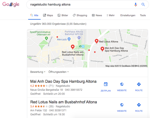 Google My Business Eintrag
