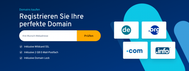 1&1 IONOS Domain registrieren 1&1 IONOS Domain registrieren
