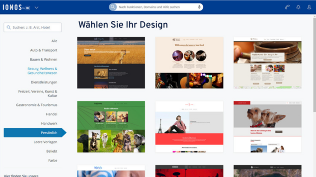 1&1 Ionos Content Management System CMS