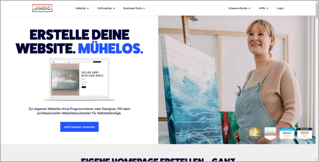 Screenshop Jimdo Website kostenlos