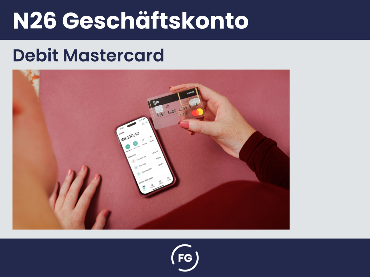 Die N26 Debitkate von Mastercard