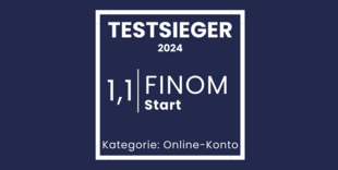 Siegel Geschäftskonto-Vergleich Finom Testsieger Geschäftskonto-Vergleich Finom Online-Konto Siegel