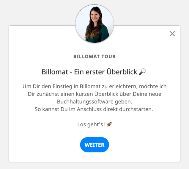 Die Billomat Tour. Ein ausführliches Onboarding. Die Billomat Tour. Ein ausführliches Onboarding.
