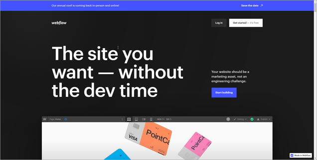 Screenshop Webflow Website kostenlos